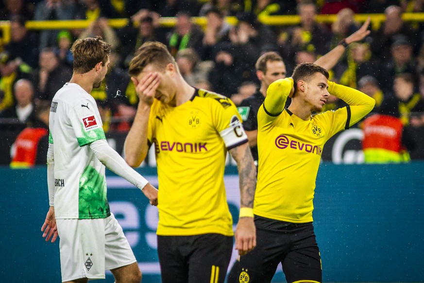 Die BVB-Spieler Reus und Hazard können es nicht fassen – wie auch viele Fans.