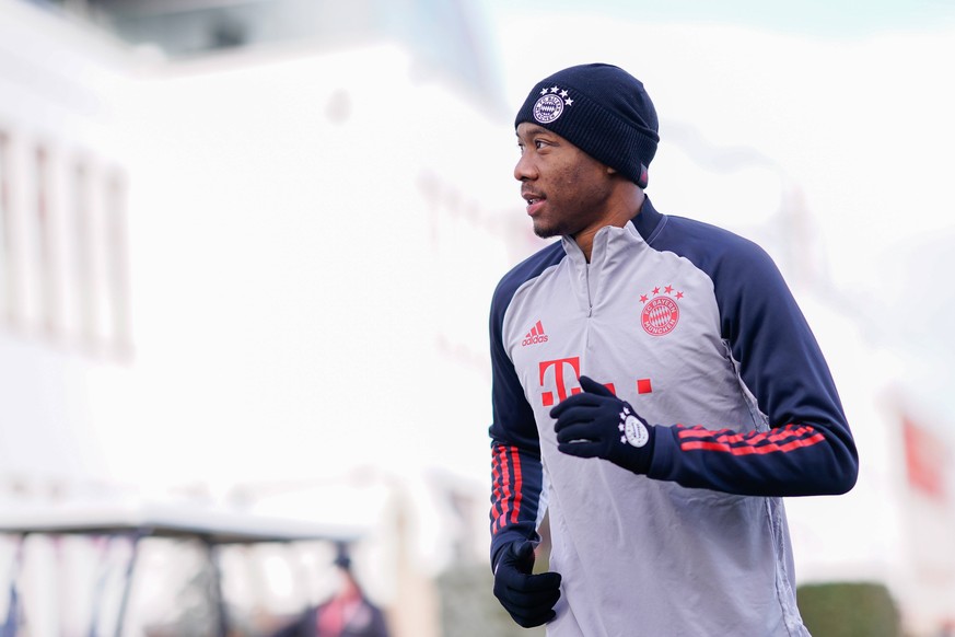 David Alaba Bayern Muenchen. Abschlusstraining vor dem CL Spiel Atletico Madrid - FC Bayern Muenchen Fussball Champions League,Gruppe A, Gruppenphase,5.Spieltag, am 30.11.2020 Abschlusstraining FC Bay ...