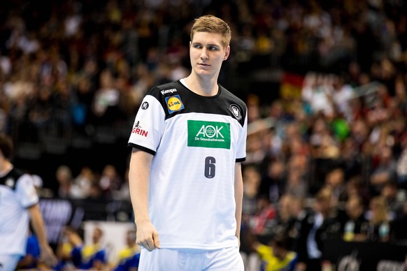 Berlin, 12. Januar 2019 - Handball, IHF Men s World Championship WM Weltmeisterschaft 2019, Deutschland - Brasilien: Finn Lemke (Deutschland, 6) *** Berlin 12 January 2019 Handball IHF Men s World Cha ...