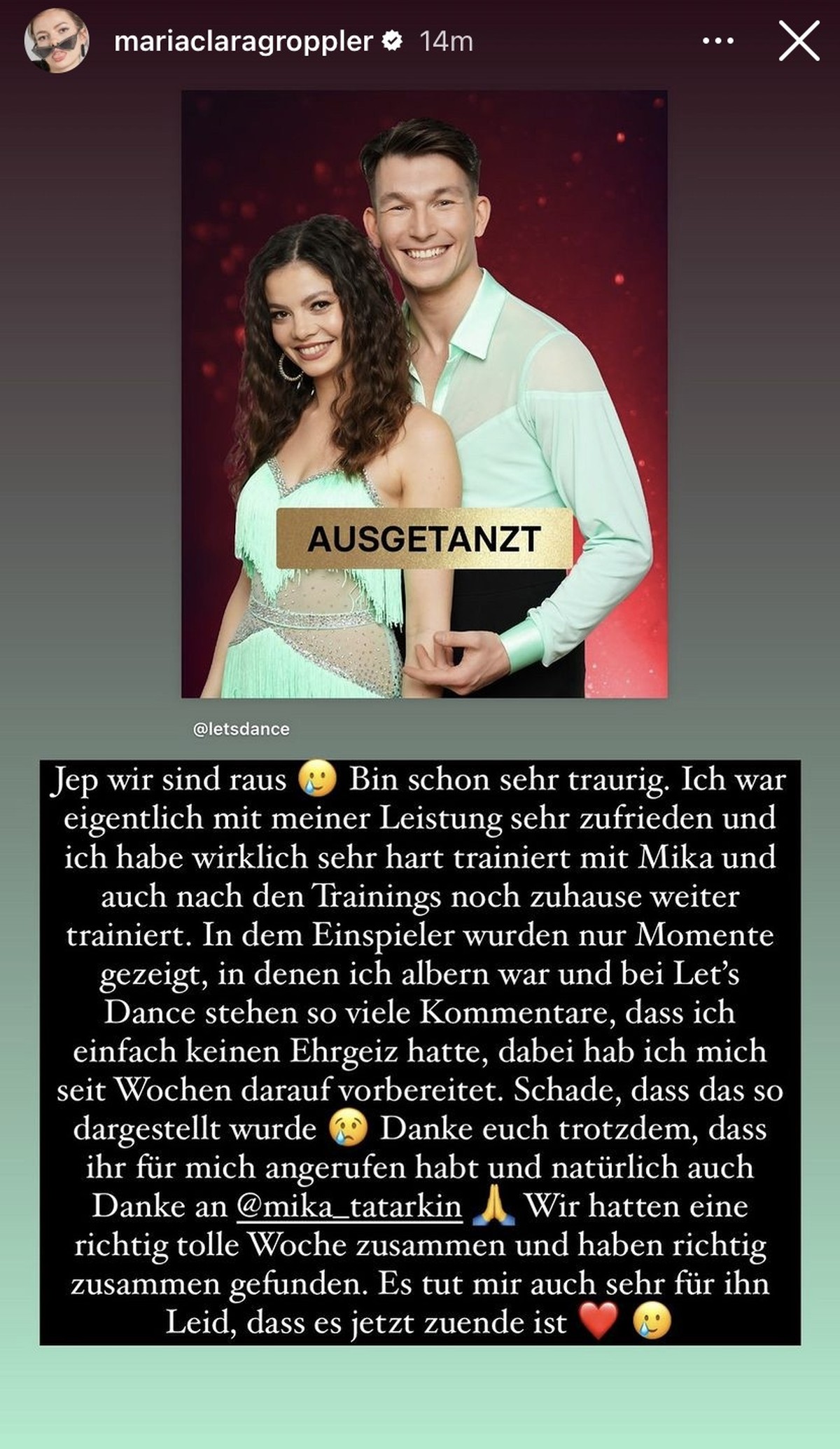Maria Clara Groppler kritisiert den Schnitt.