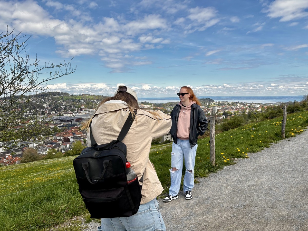 Auch die Aussicht Richtung Bodensee will natürlich festgehalten werden.