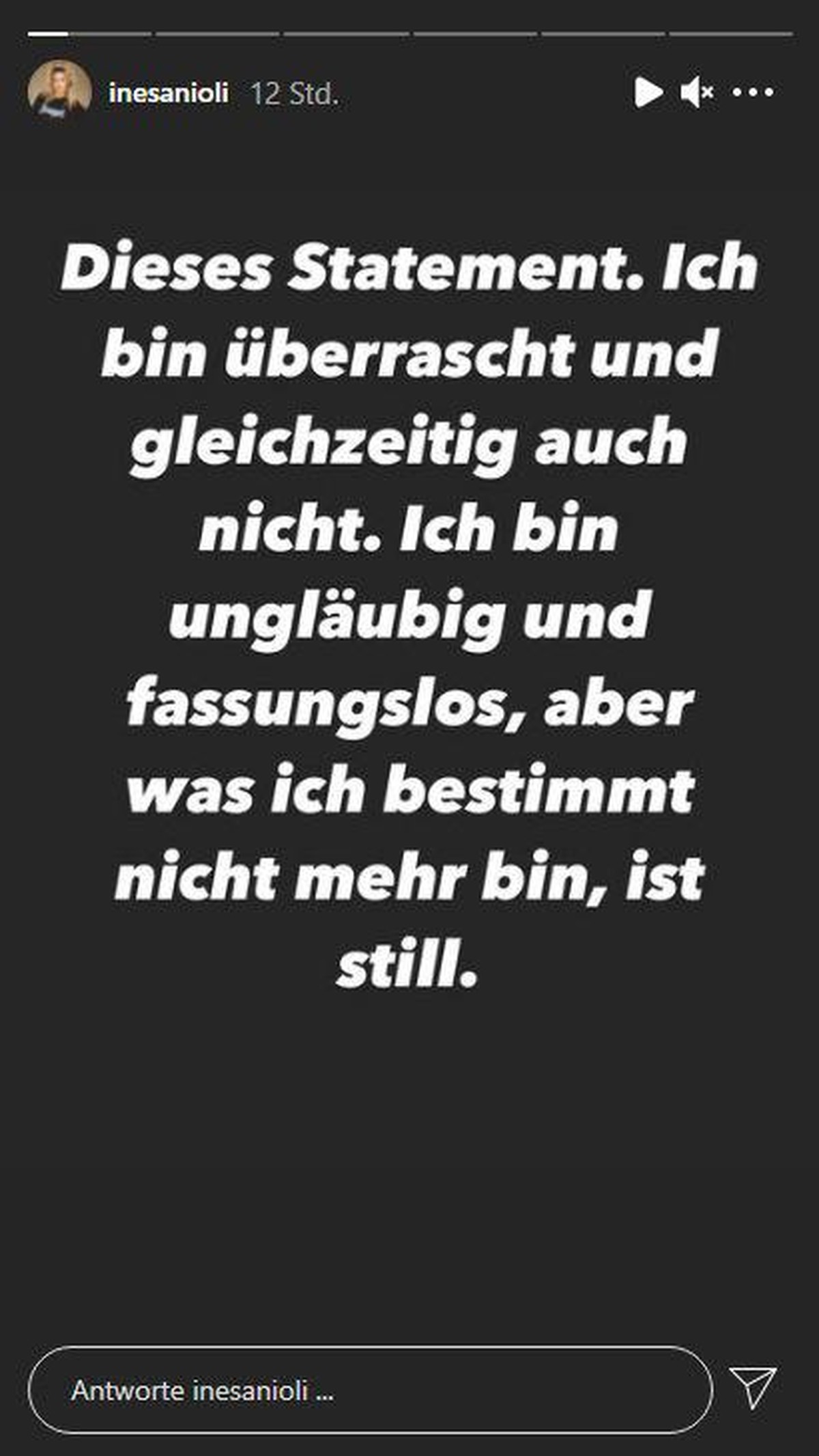 Ines Anioli reagiert auf das Statement von Luke Mockridge.