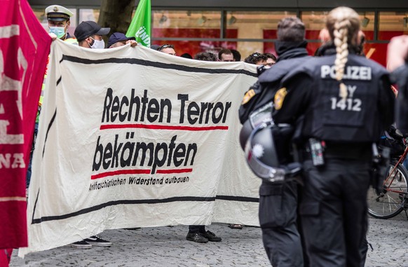 July 18, 2020, Munich, Bavaria, Germany: Fight right wing terror from a group that demands justice for the victims and the families of the National Socialist Underground NSU terror cell. After a pause ...