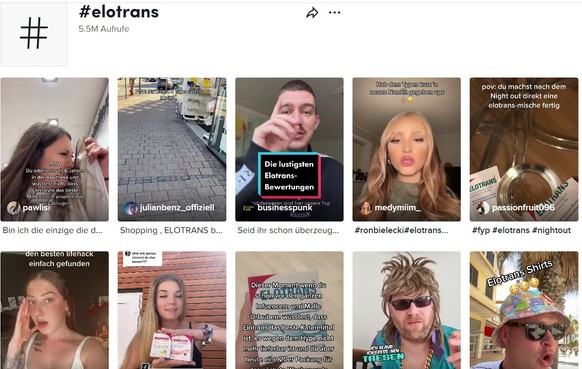 Viele Influencer:innen schwören auf Elotrans als Anti-Kater-Mittel.