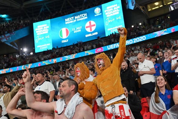 Fussball-Fans in Wembley.