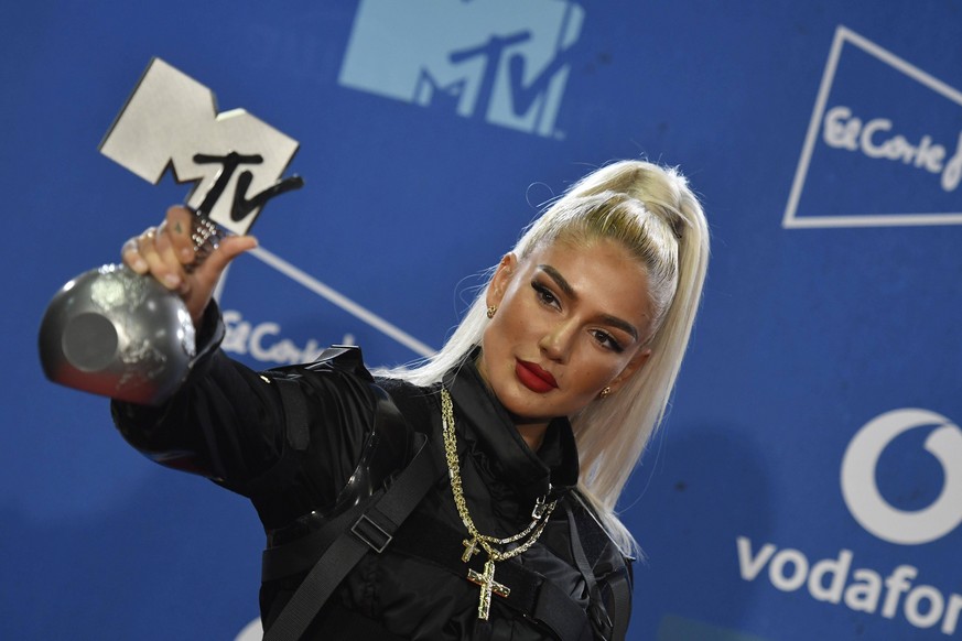 Swiss rapper Loredana poses during the MTV European Music Awards 2019 MTV EMA 2019, held at the FIBES Conference and Exhibition Centre in Seville, Andalusia, Spain, 03 November 2019. MTV EMAs 2019 ACH ...