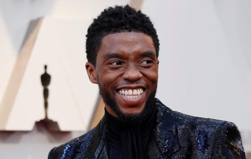 FILE PHOTO: 91st Academy Awards - Oscars Arrivals - Red Carpet - Hollywood, Los Angeles, California, U.S., February 24, 2019. Actor Chadwick Boseman of &quot;Black Panther&quot; wears Givenchy. REUTER ...