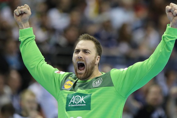 Andreas Wolff (Deutschland 33, Torwart), Das fngt ja gut an mit zwei sensationellen Paraden von Andreas Wolf Deutschland-Brasilien, Handball-WM 2019 Berlin *** Andreas Wolff Germany 33 Goalkeeper This ...