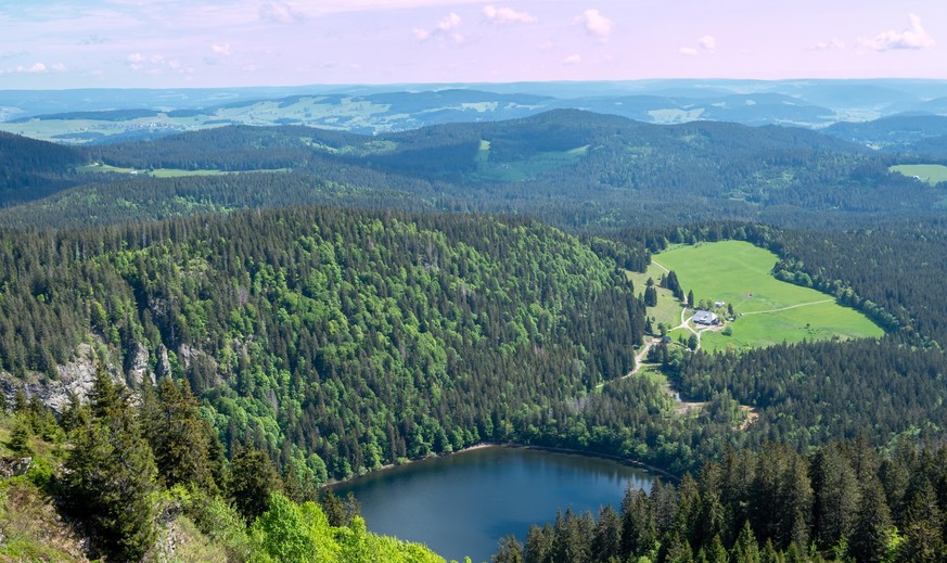 Panorama over the Feldsee in the Black Forest Baden-Württemberg