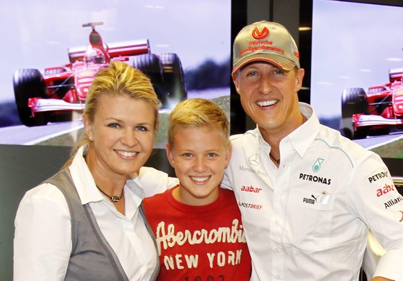 2012 am Nürburgring: Corinna, Mick und Michael Schumacher.