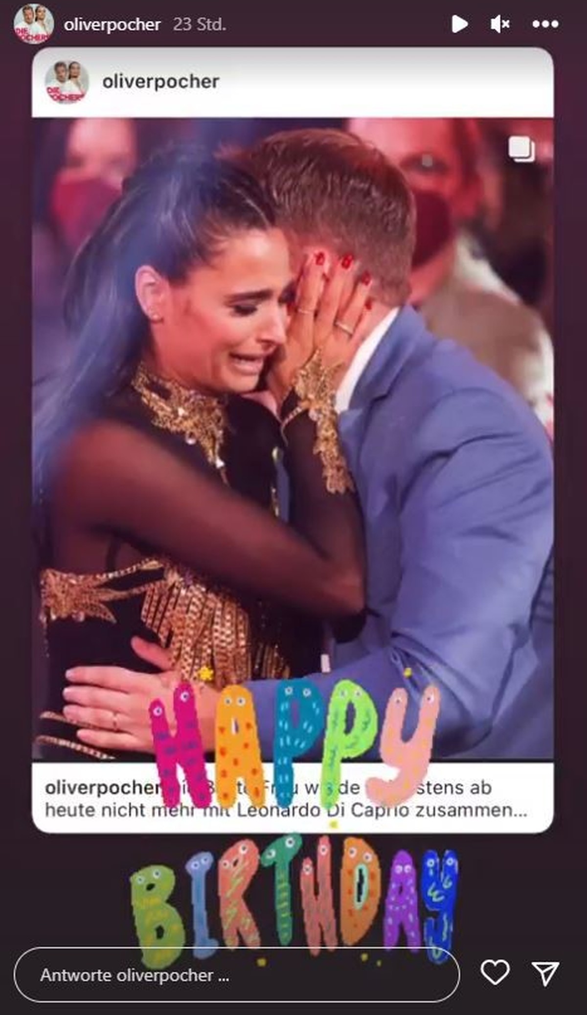 Auch in seiner Story teilte Pocher Gratulationswünsche.