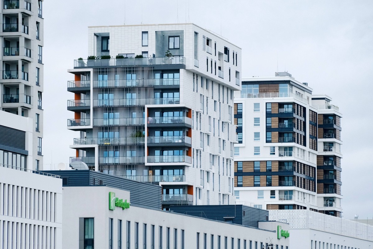 Düsseldorf 31.07.2023 Wohnungen Wohnungsnot Mietswohnung Mieten Mietpreis sozialer Wohnungsbau Immobilien Wohnraummangel Wohnung Baustelle Neubau Mehrfamilienhaus Mietshaus Miete Mietspiegel Mietpreis ...