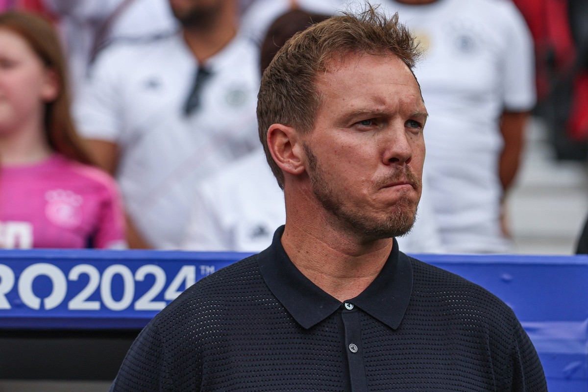 EM 2024: Spanien - Deutschland am 05.07.2024 in der Stuttgart Arena in Stuttgart Trainer / Head Coach Julian Nagelsmann Deutschland nachdenklich *** European Championship 2024 Spain Germany on 05 07 2 ...