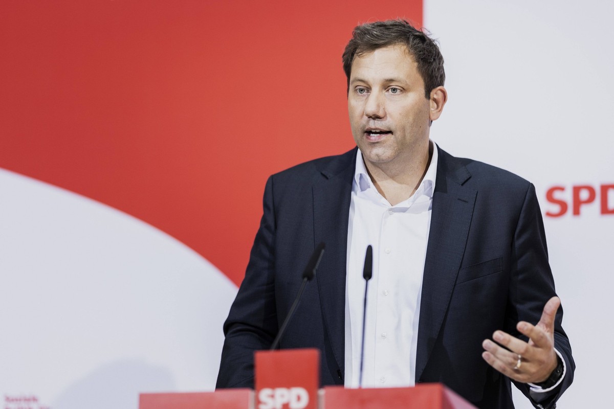 Lars Klingbeil, SPD-Parteivorsitzender, aufgenommen im Rahmen einer Pressekonferenz mit Enrico Letta nicht im Bild, Vorsitzender der Partito Democratico in Italien, in Berlin, 19.09.2022. Berlin Deuts ...