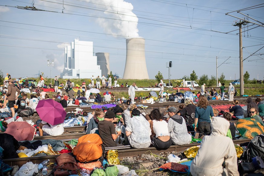 Ein Bild der Blockade von Freitag.