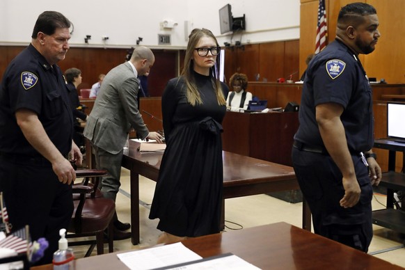 FILE — Anna Sorokin leaves after sentencing at New York State Supreme Court, in New York, May 9, 2019. A U.S. immigration judge cleared the way Wednesday, Oct. 5. 2022, for fake German heiress Anna So ...