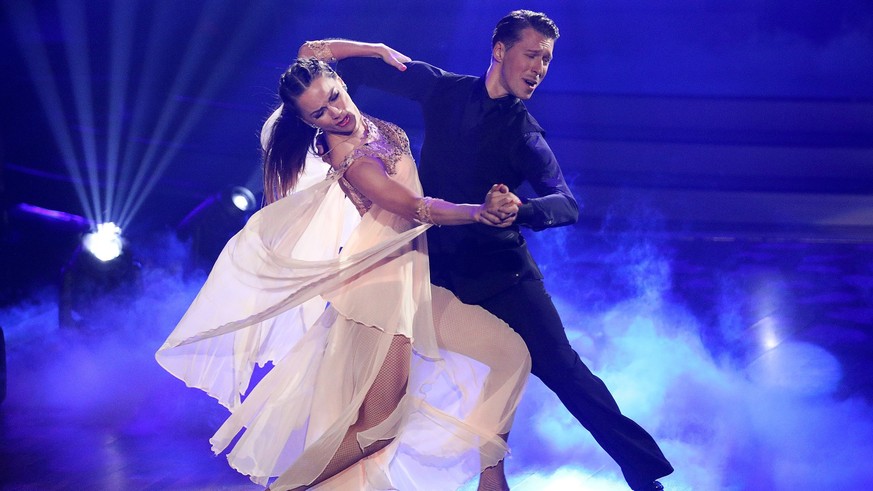 COLOGNE, GERMANY - MAY 11: Renata Lusin and Valentin Lusin perform on stage during the 8th show of the 11th season of the television competition &#039;Let&#039;s Dance&#039; on May 11, 2018 in Cologne ...