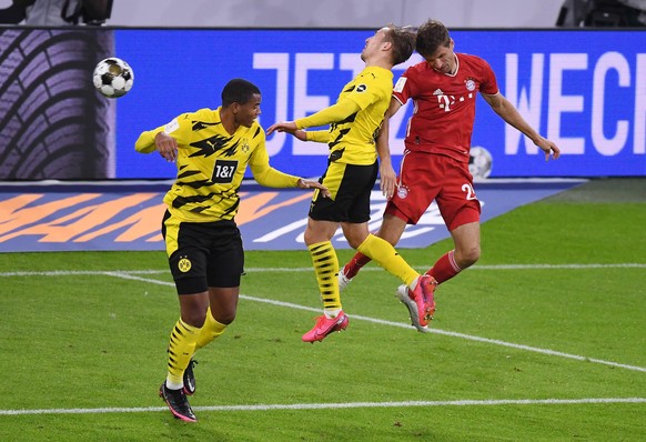 Kopfballduell gewonnen: Thomas Müller erzielt das 2:0.