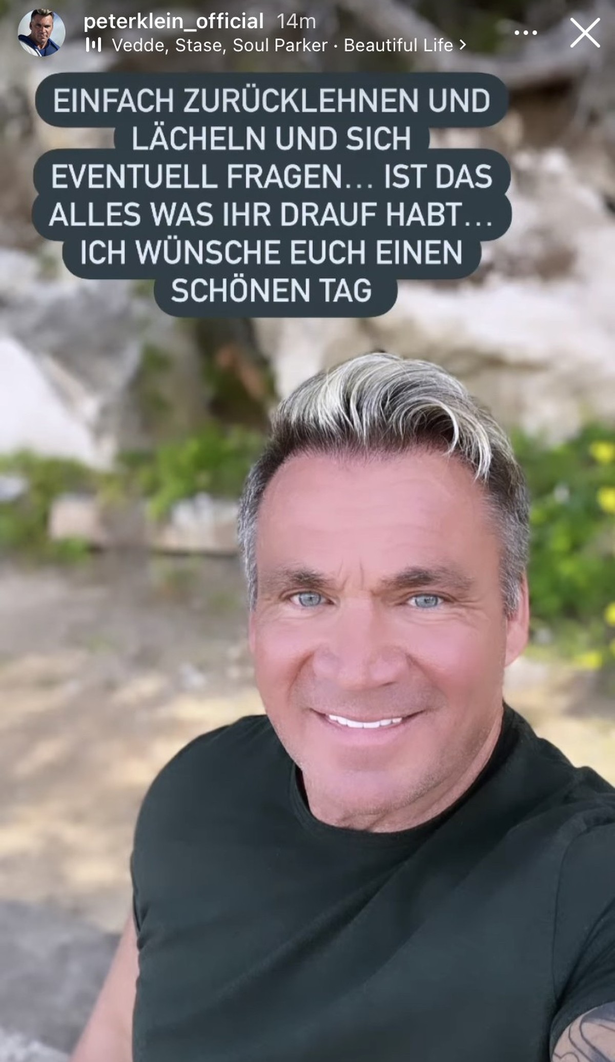 Peter Klein schenkte seiner Community ein Lächeln.