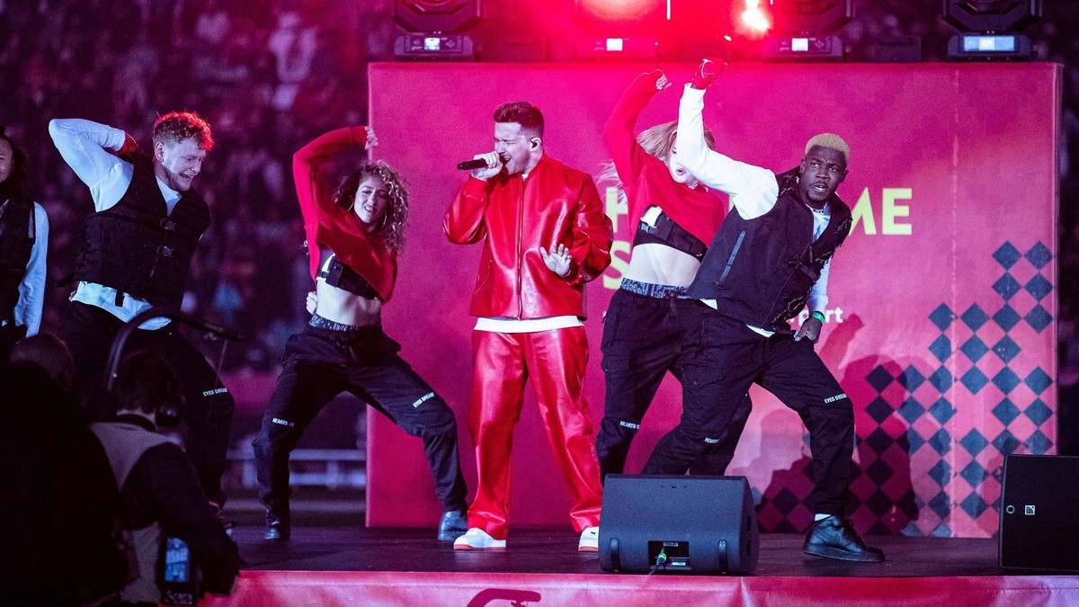 A strange problem during the halftime show in Frankfurt