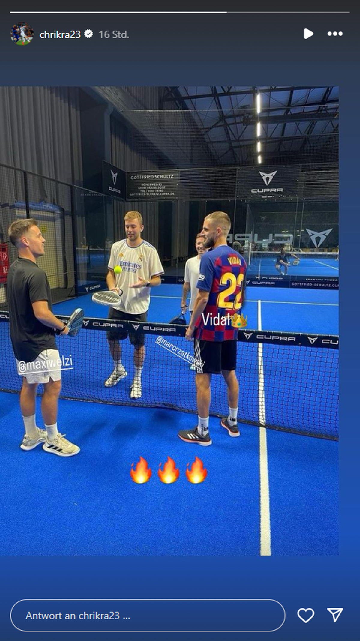 Kramer postete ein Bild mit Dominick "Vidal" Drexler.