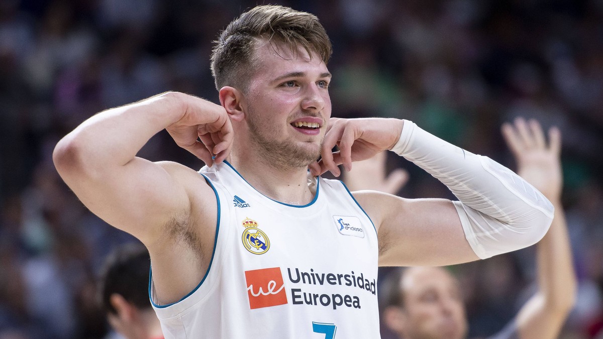 June 13, 2018 - Madrid, Spain - Real Madrid Luka Doncic during Liga Endesa Finals match (1st game) between Real Madrid and Kirolbet Baskonia at Wizink Center in Madrid, Spain. June 13, 2018. Real Madr ...
