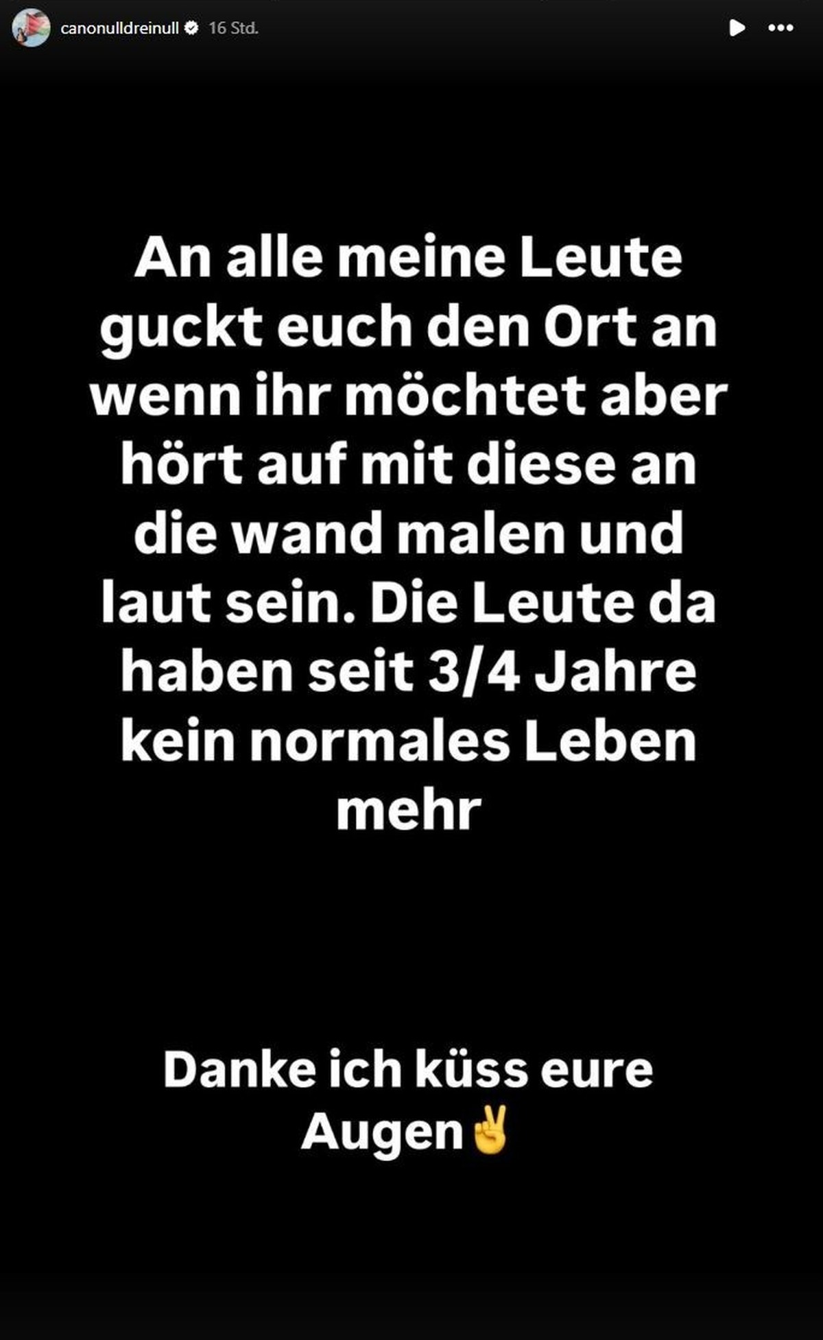 Pashanim macht seinen Fans eine deutliche Ansage.