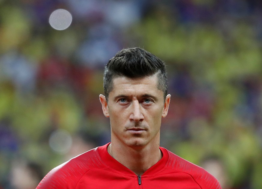 Soccer Football - World Cup - Group H - Poland vs Colombia - Kazan Arena, Kazan, Russia - June 24, 2018 Poland&#039;s Robert Lewandowski before the match REUTERS/Toru Hanai