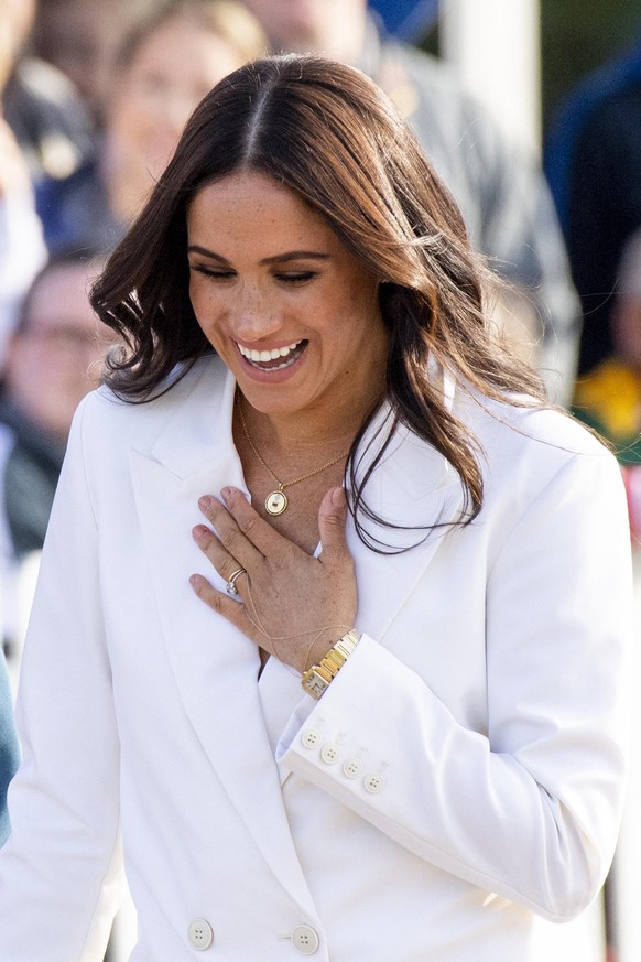 The Duchess of Sussex arriving for a reception, hosted by the City of The Hague and the Dutch Ministry of Defence, celebrating the forthcoming Invictus Games, at Nations Home, Invictus Games Park (Zui ...