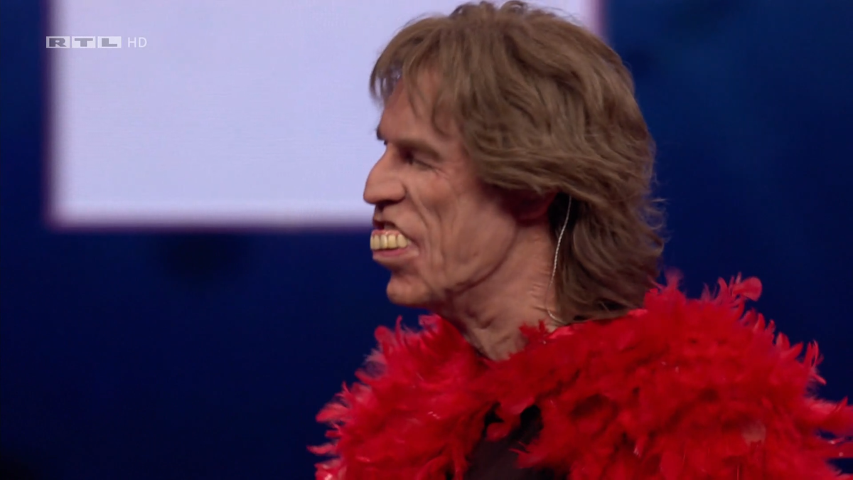 "Mick Jagger" flog das Gebiss raus.