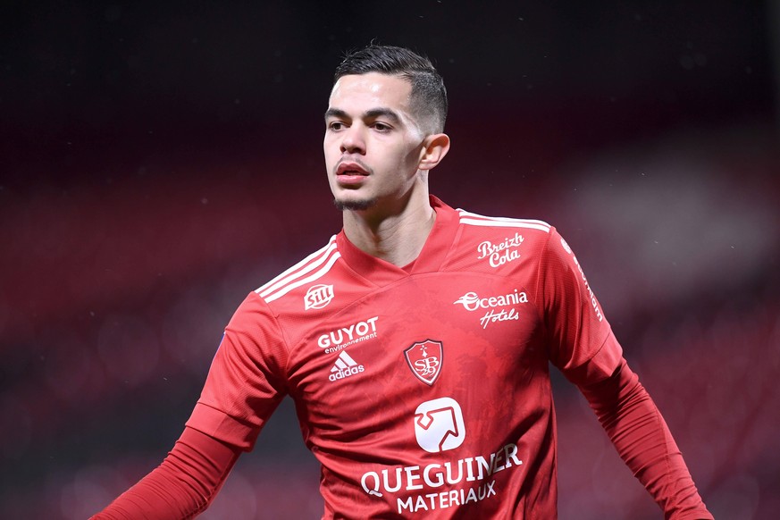 21 ROMAIN FAIVRE BRE FOOTBALL : Brest vs Lyon - Ligue 1 Uber Eats - 19/02/2021 FEP/Panoramic PUBLICATIONxNOTxINxFRAxITAxBEL