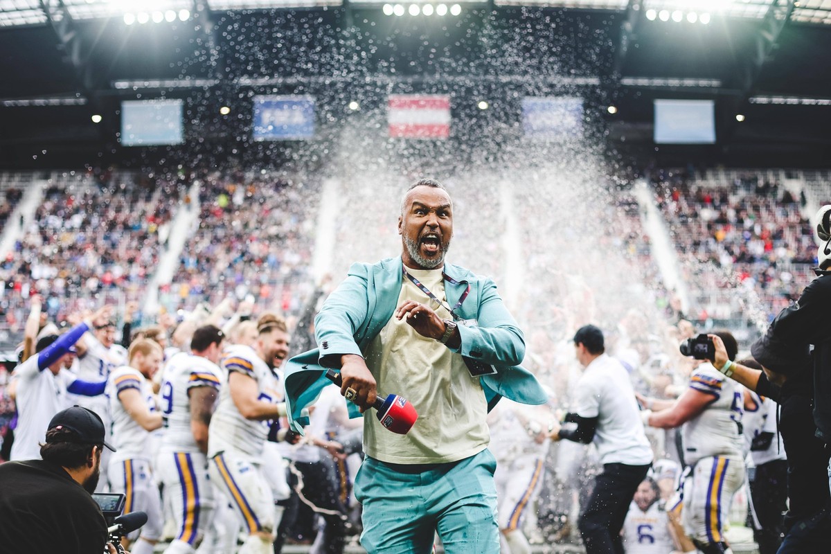 AMERICAN FOOTBALL - ELF Final, Sea Devils vs Vikings KLAGENFURT,AUSTRIA,25.SEP.22 - AMERICAN FOOTBALL - ELF, European League of Football, Hamburg Sea Devils vs Vienna Vikings, Championship Game. Image ...