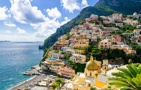 View on Positano on Amalfi Coast in Campania