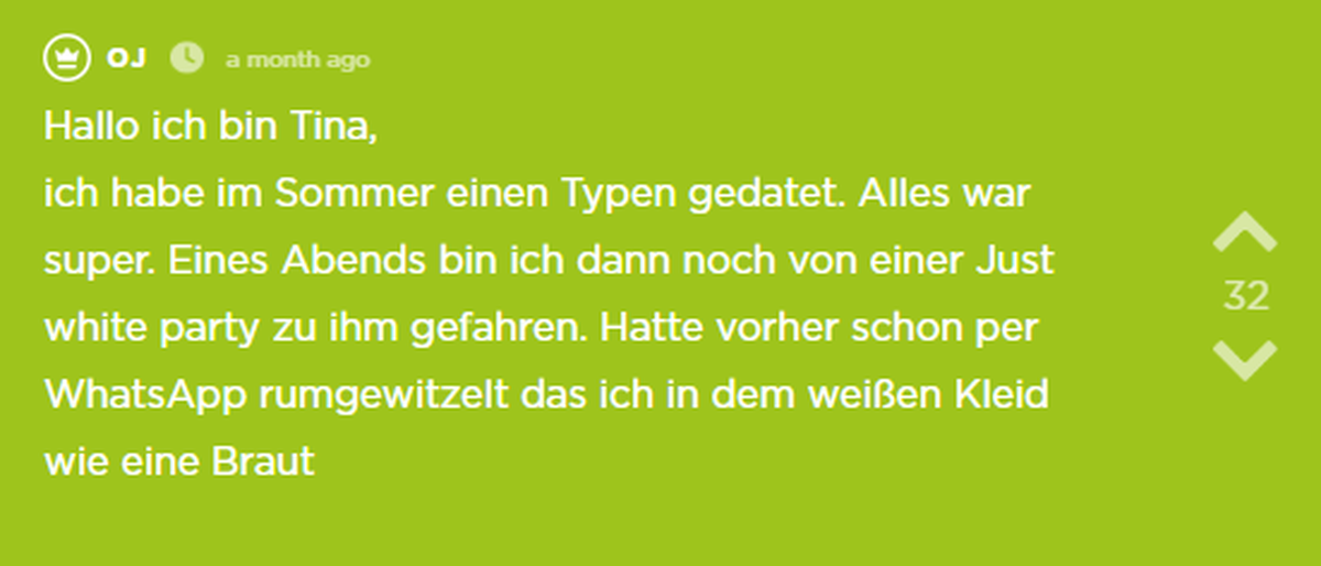 Naja, zumindest wir konnten ein wenig lachen.