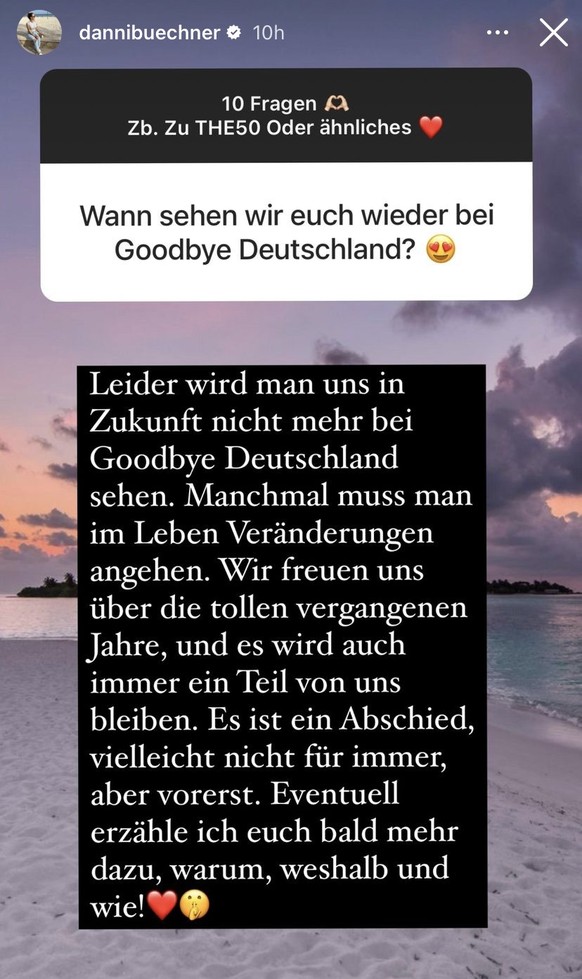 Danni Büchner verkündet ihren "Goodbye Deutschland"-Ausstieg.