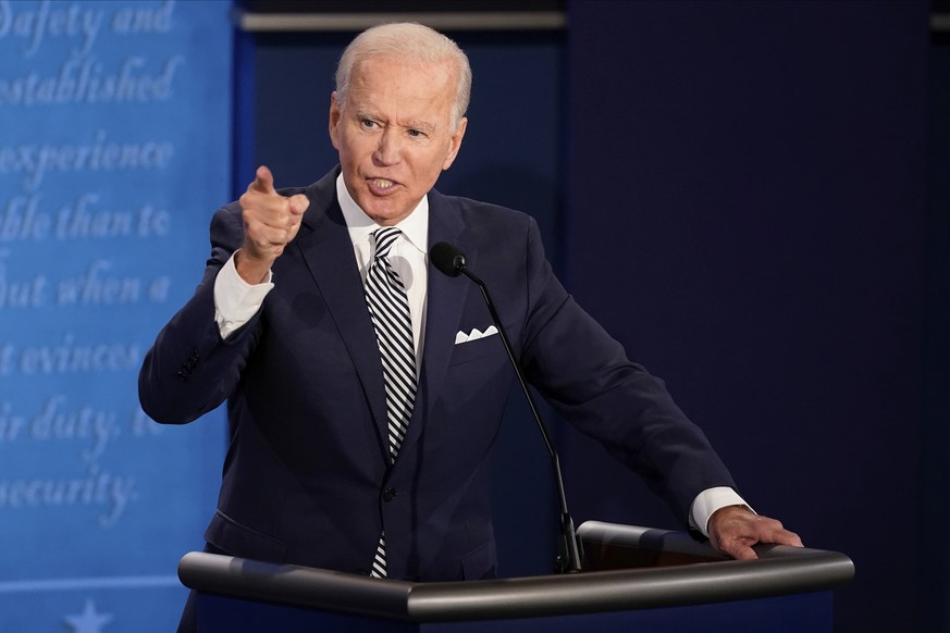 29.09.2020, USA, Cleveland: Joe Biden, Pr