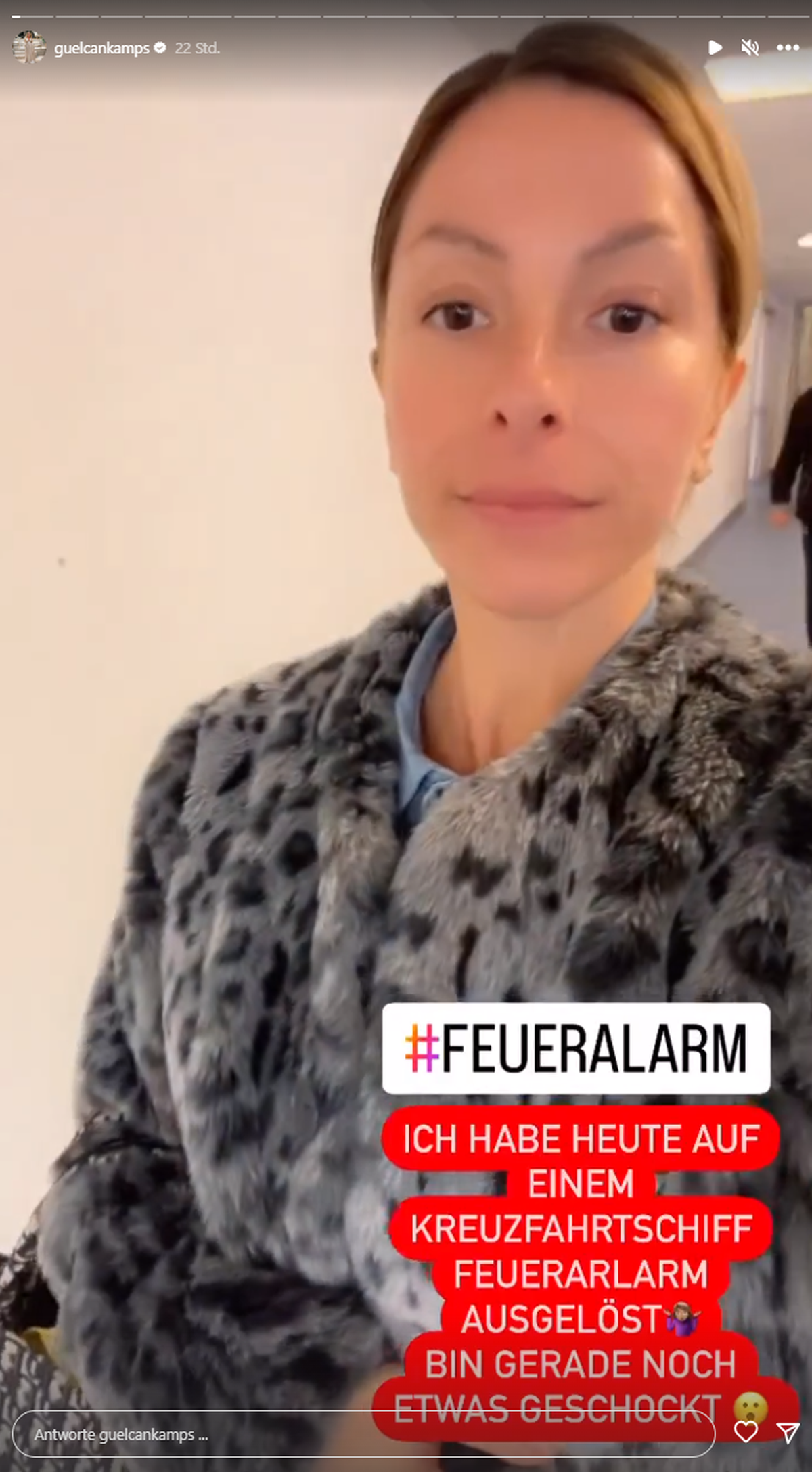 Gülcan Kamps berichtet von dem Zwischenfall auf dem Kreuzfahrtschiff.