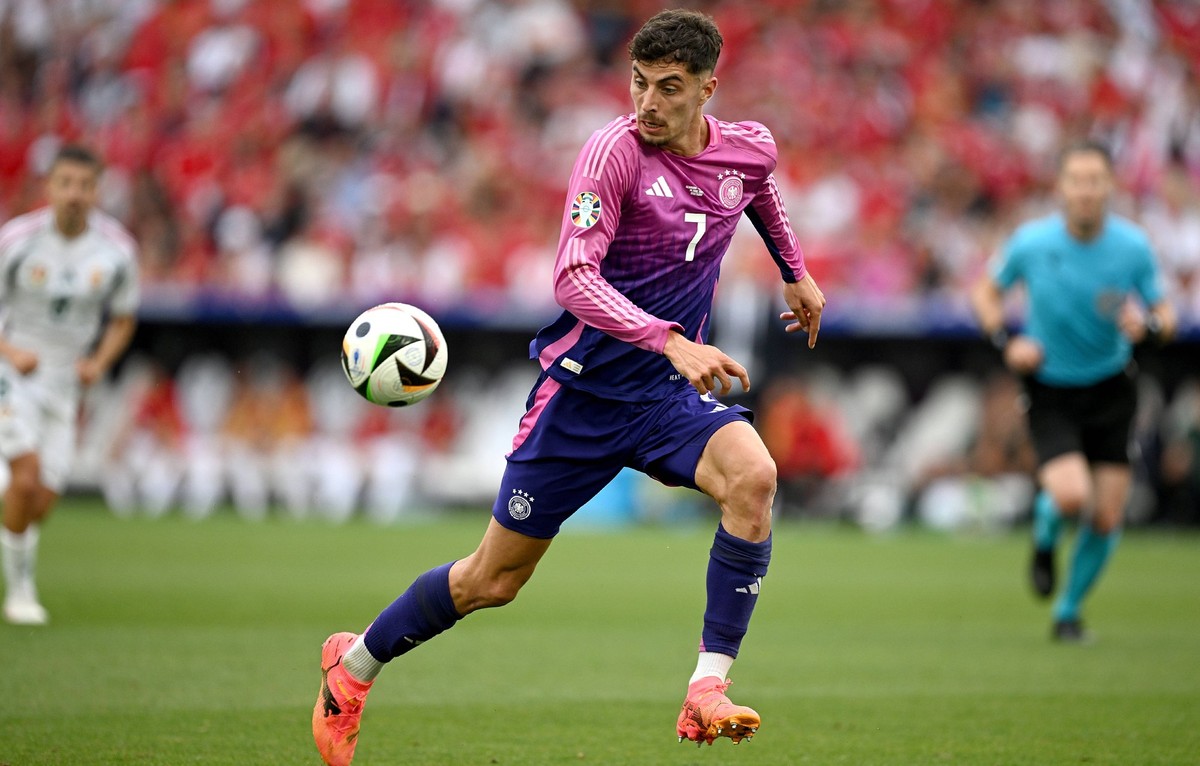 Fussball Euro 2024 Gruppe A 19.06.2024 Deutschland - Ungarn Kai Havertz Deutschland *** Football Euro 2024 Group A 19 06 2024 Germany Hungary Kai Havertz Germany