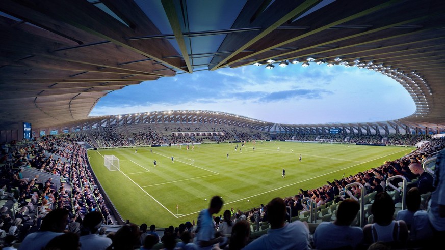Das neue Stadion der Forest Green Rovers soll bis 2025 fertiggestellt sein.