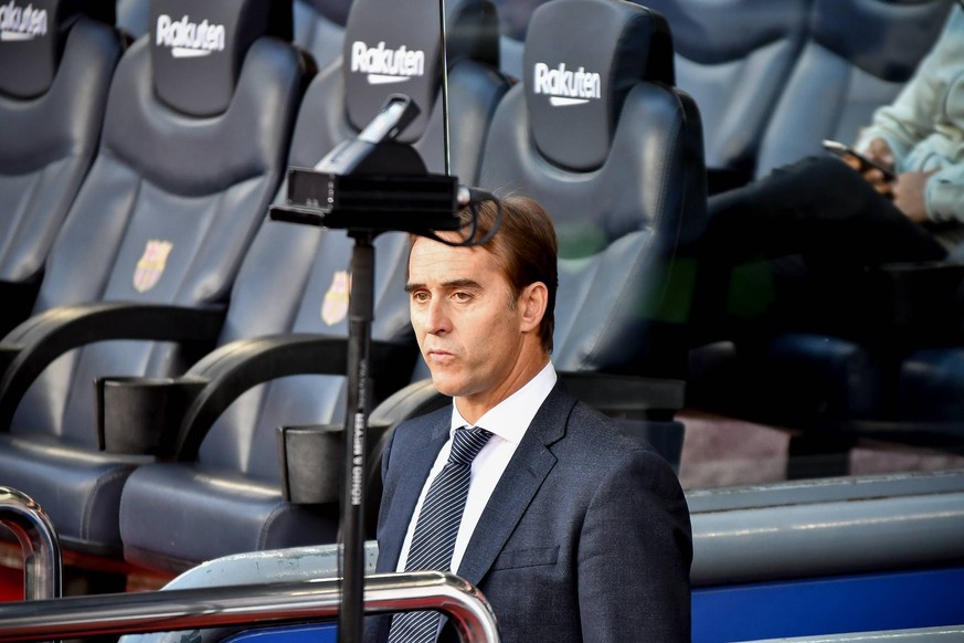 Real Madrid coach Julen Lopetegui during the spanish league, football match between FC Barcelona Barca and Real Madrid on October 28, 2018 at Camp Nou stadium in Barcelona, Spain. Cordon Press *** Rea ...