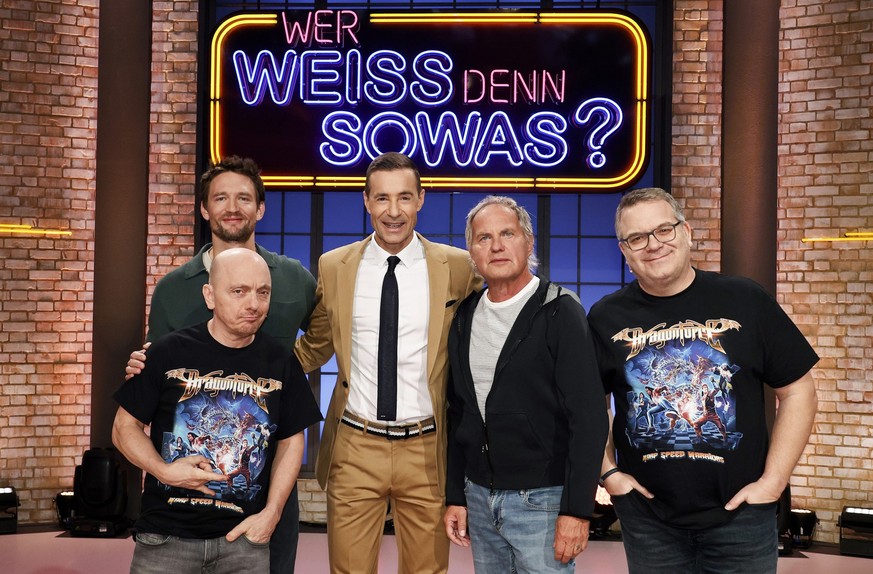 ARD WER WEISS DENN SOWAS? FOLGE 1139, &quot; August Wittgenstein und Uwe Ochsenknecht&quot;, am Montag (25.03.24) um 18:00 Uhr im ERSTEN.
Moderator Kai Pflaume (M.) und seine Rateteam-Kapitäne Bernhar ...