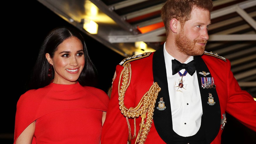 . 07/03/2020. London, United Kingdom. Prince Harry and Meghan Markle, the Duke and Duchess of Sussex, at the Mountbatten Festival of Music at the Royal Albert Hall in London. PUBLICATIONxINxGERxSUIxAU ...
