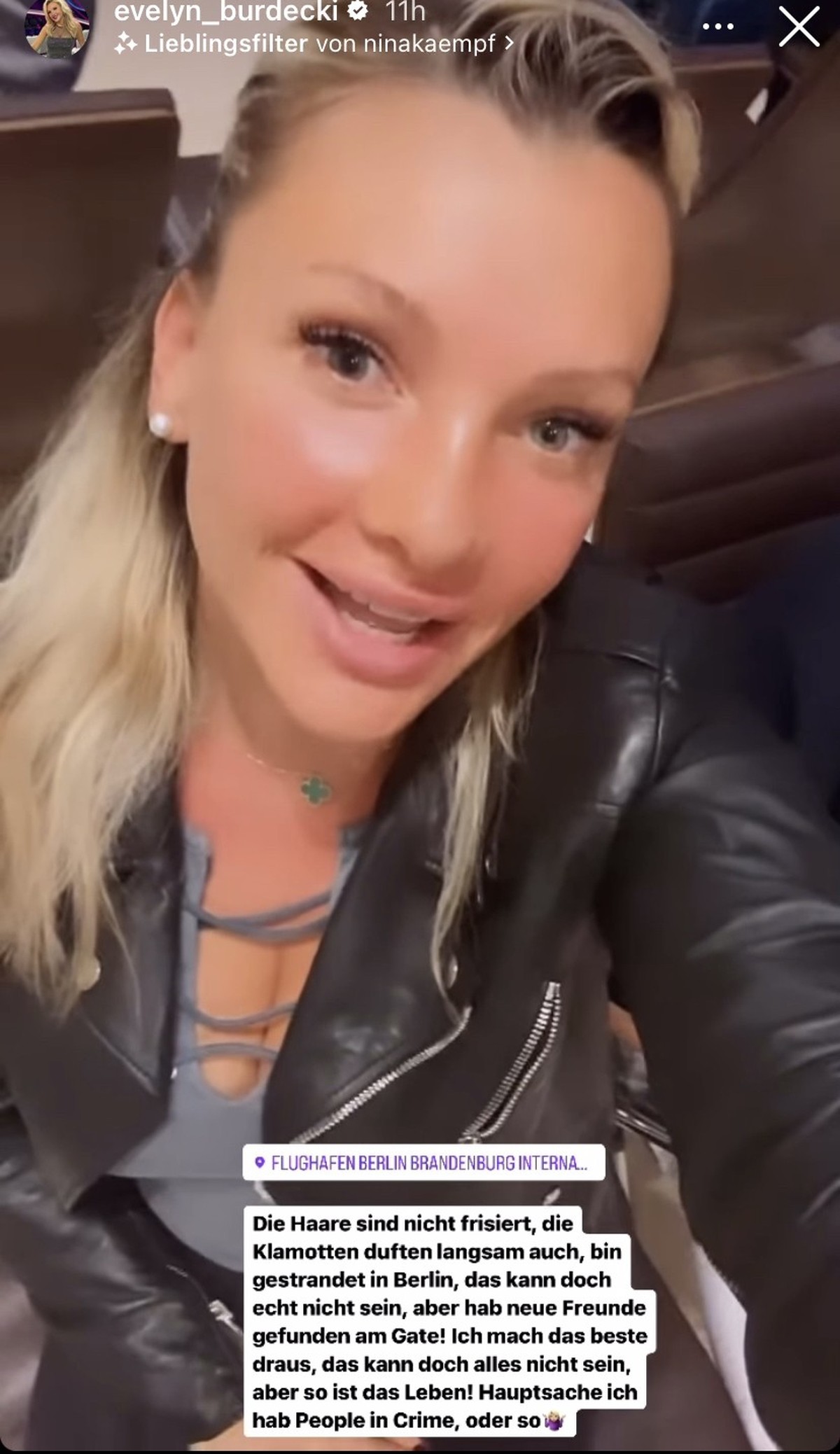 Evelyn teilt ihre missliche Lage mit ihren Fans.