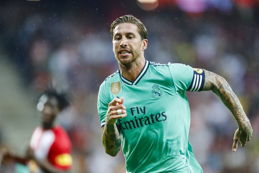 SOCCER - RBS vs Madrid, test match SALZBURG,AUSTRIA,07.AUG.19 - SOCCER - tipico Bundesliga, Primera Division, Red Bull Salzburg vs Real Madrid CF, test match. Image shows Sergio Ramos (Madrid). PUBLIC ...