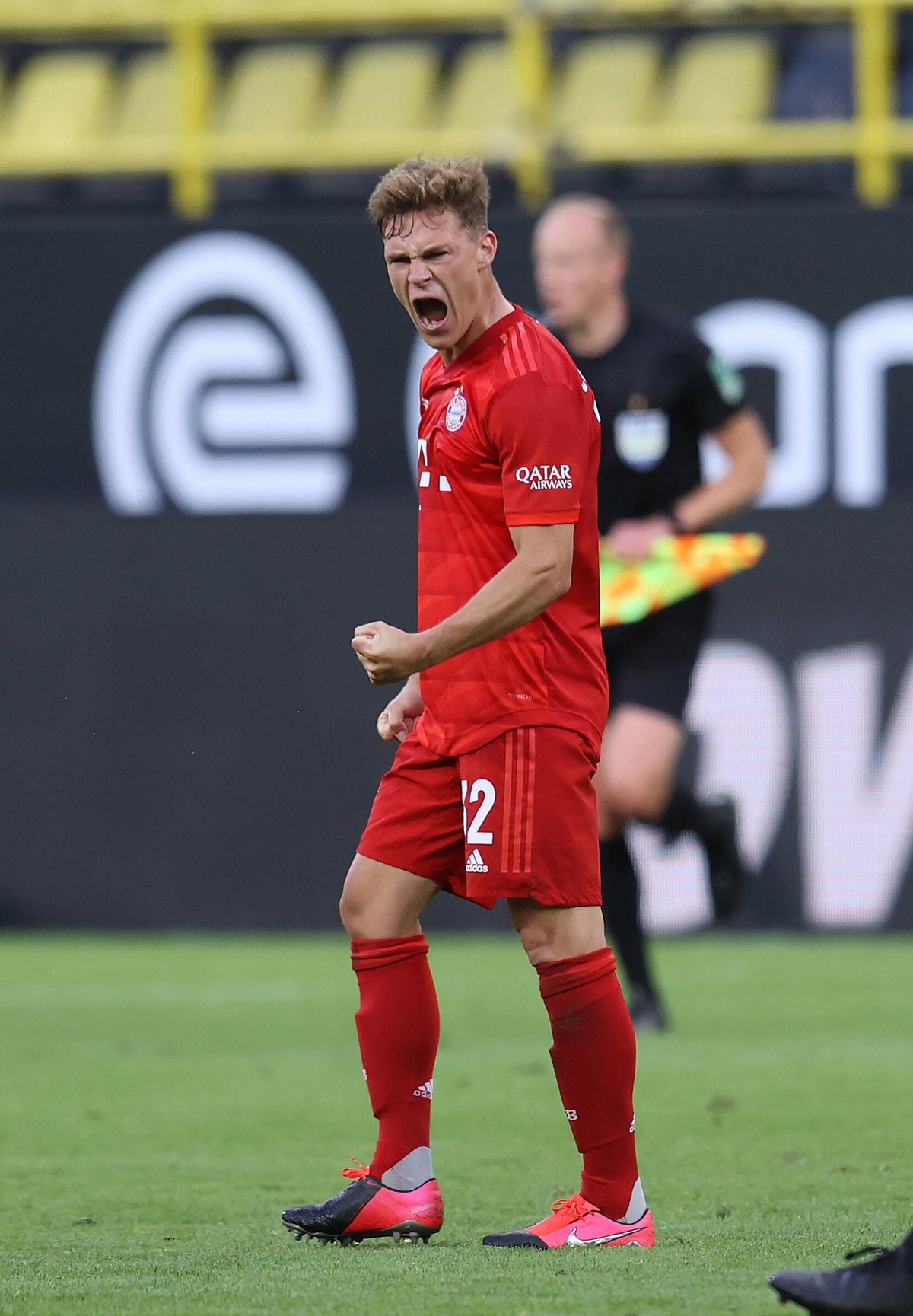 Fussball: 1. Bundesliga: Saison 19/20: 28. Spieltag, 26.05.2020, BVB,Borussia Dortmund - FC Bayern M�nchen, Jubel, Schlu�jubel Joshua KIMMICH, Bayern Sport: Fussball: 1. Bundesliga: Saison 19/20: 28.  ...