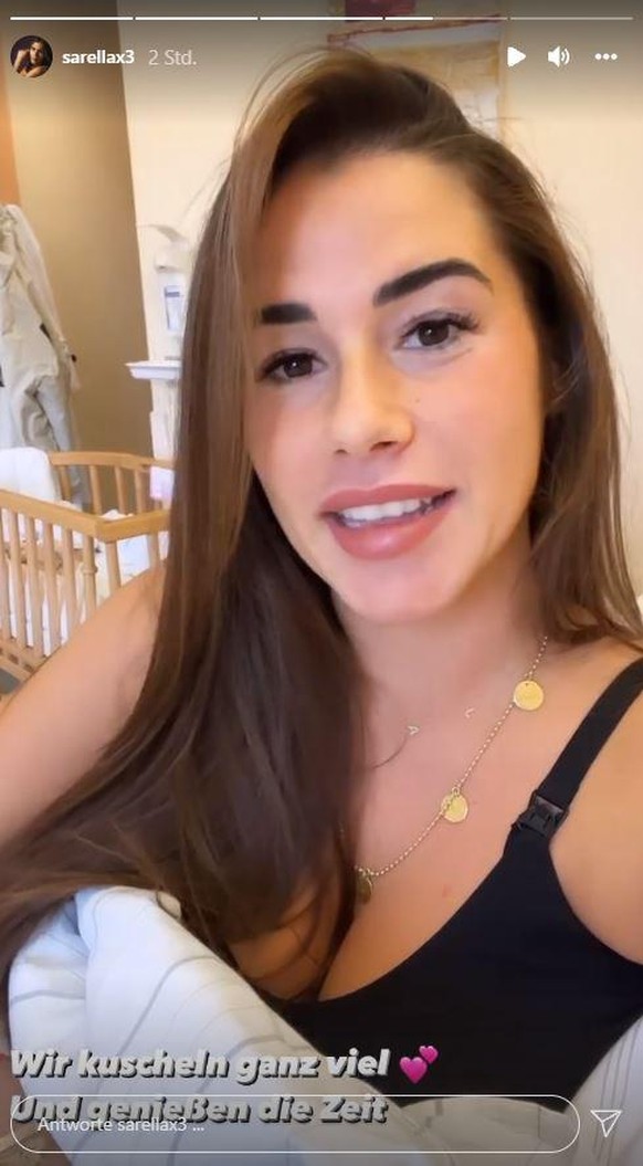 sarah engels ist wieder mutter geworden fruchtblase platzte in ungunstigem moment