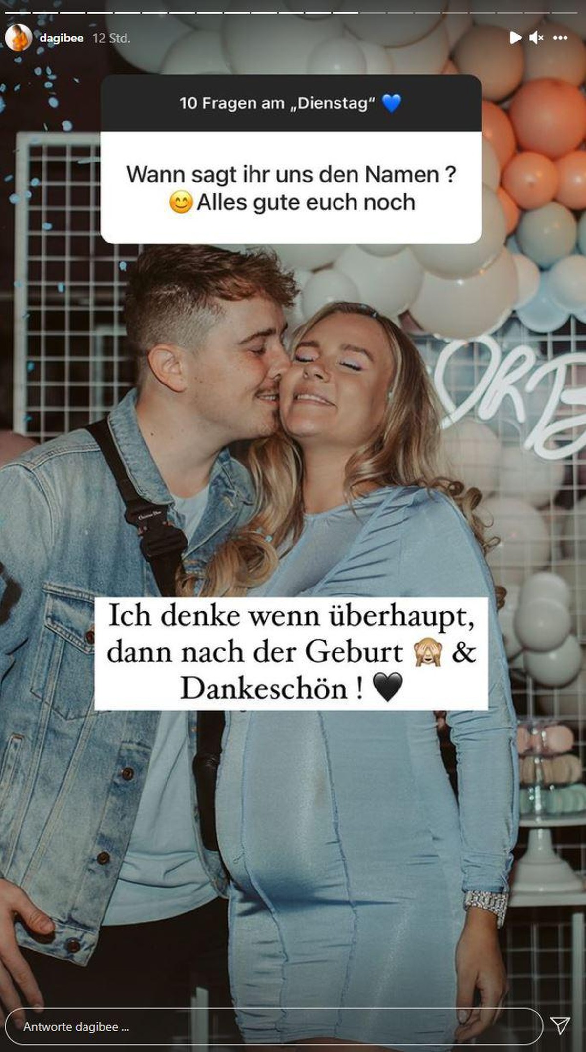 Dagi Bee gibt sich zum Thema Babynamen geheimnisvoll.