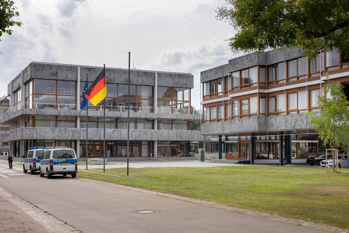 Das Bundesverfassungsgericht der BRD in Karlsruhe 05.08.2022 Karlsruhe, GER - Das Bundesverfassungsgericht der BRD in Karlsruhe, Karlsruhe Baden Württemberg Deutschland, DEU Bundesverfassungsgericht * ...