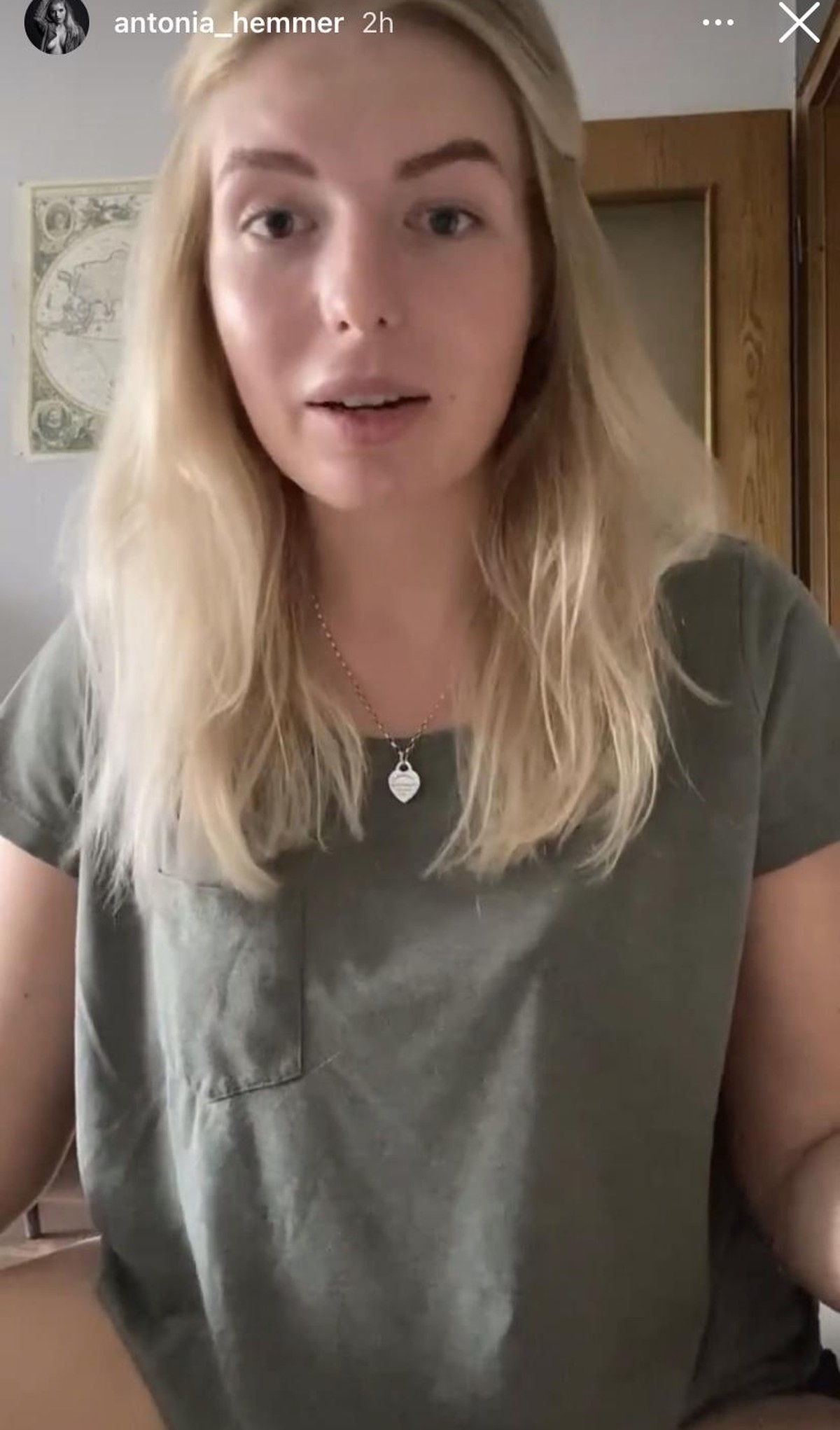 Antonia Hemmer berichtet ihren Followern, wie es ihr geht.