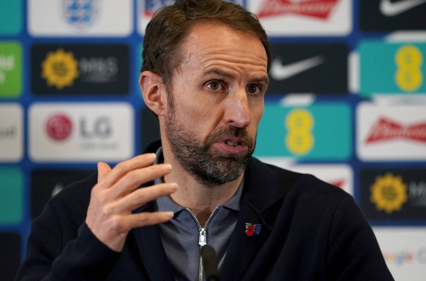 England World Cup 2022 Squad Announcement - St George s Park England manager Gareth Southgate during England s World Cup 2022 squad announcement at St George s Park, Burton upon Trent. With 11 days to ...